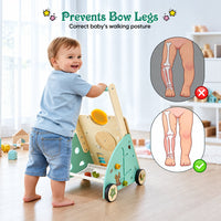 Thumbnail for WoodenSteps – Naturale ed educativo – Camminatore in legno per neonati con pannelli di gioco