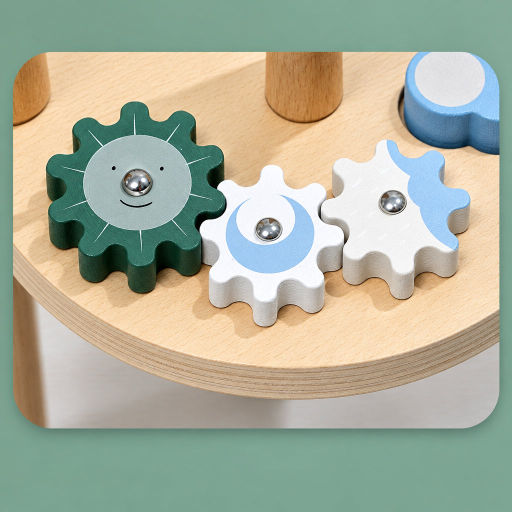 WoodMaze – Divertente e istruttivo – Tavolo attività in legno con labirinto di perline