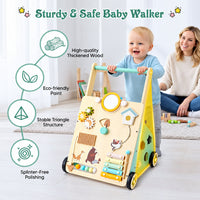 Thumbnail for WoodenSteps – Naturale ed educativo – Camminatore in legno per neonati con pannelli di gioco