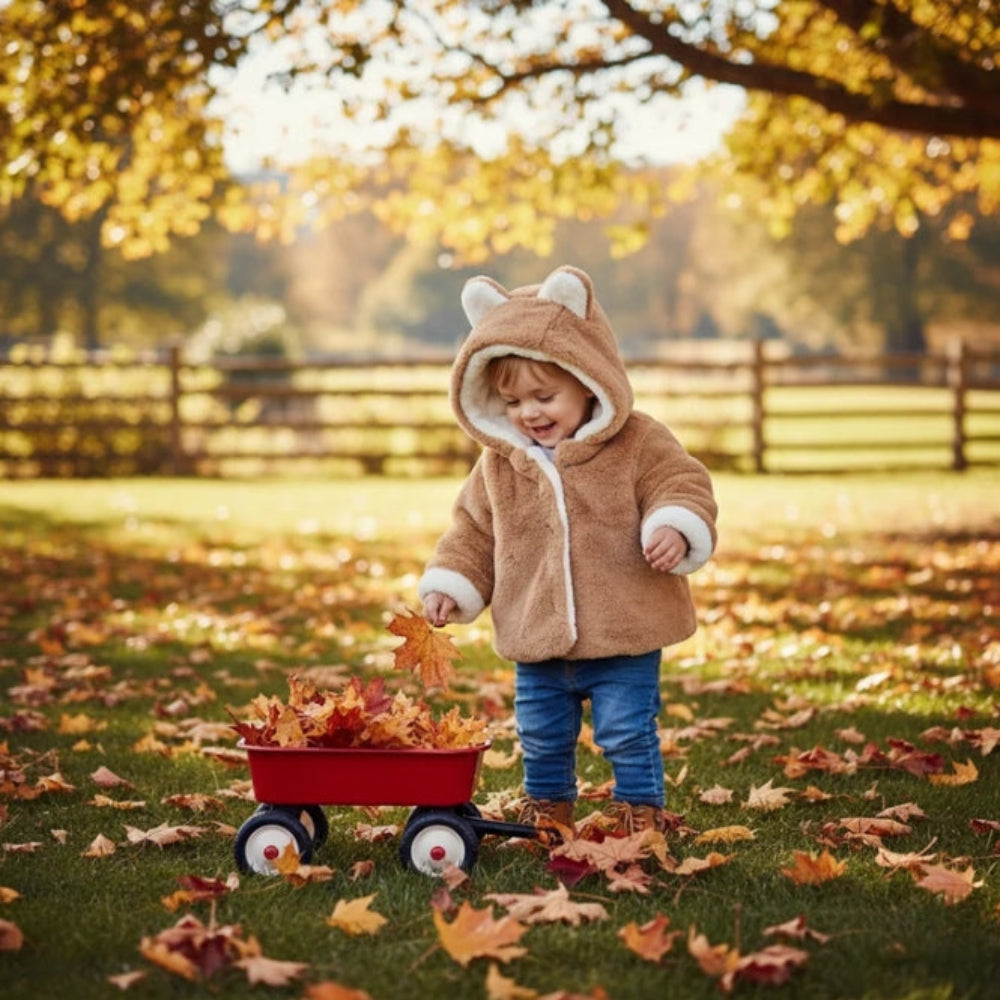 CozyPrincess – Calda e morbida – Giacca in peluche con cappuccio per bambine