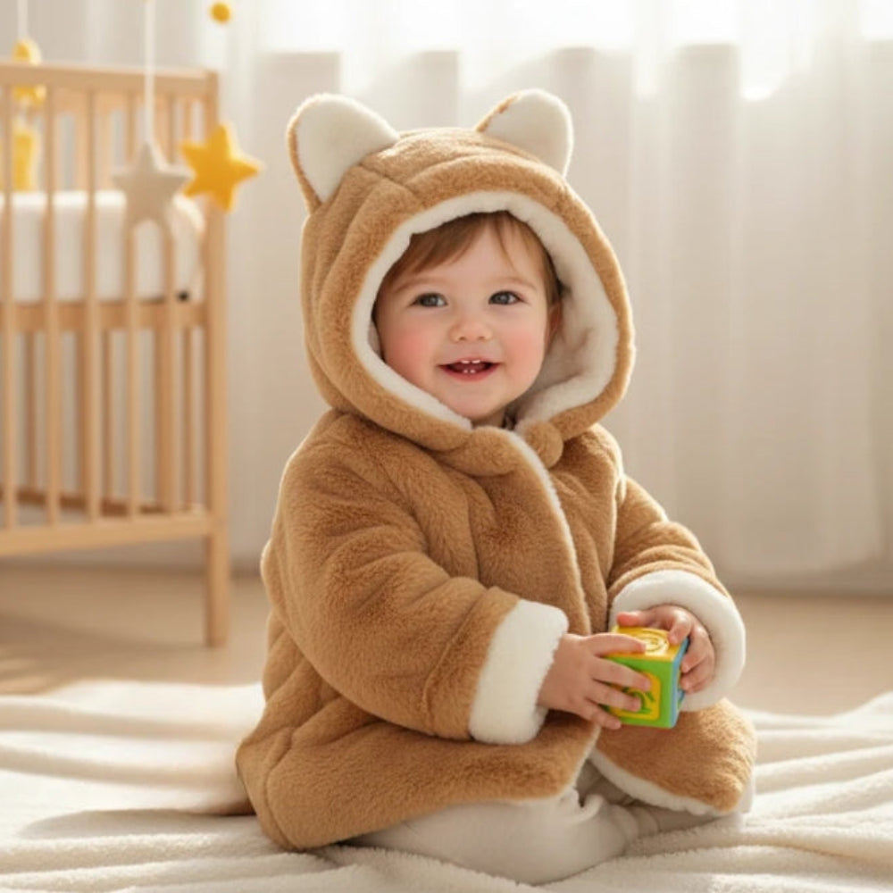 CozyPrincess – Calda e morbida – Giacca in peluche con cappuccio per bambine