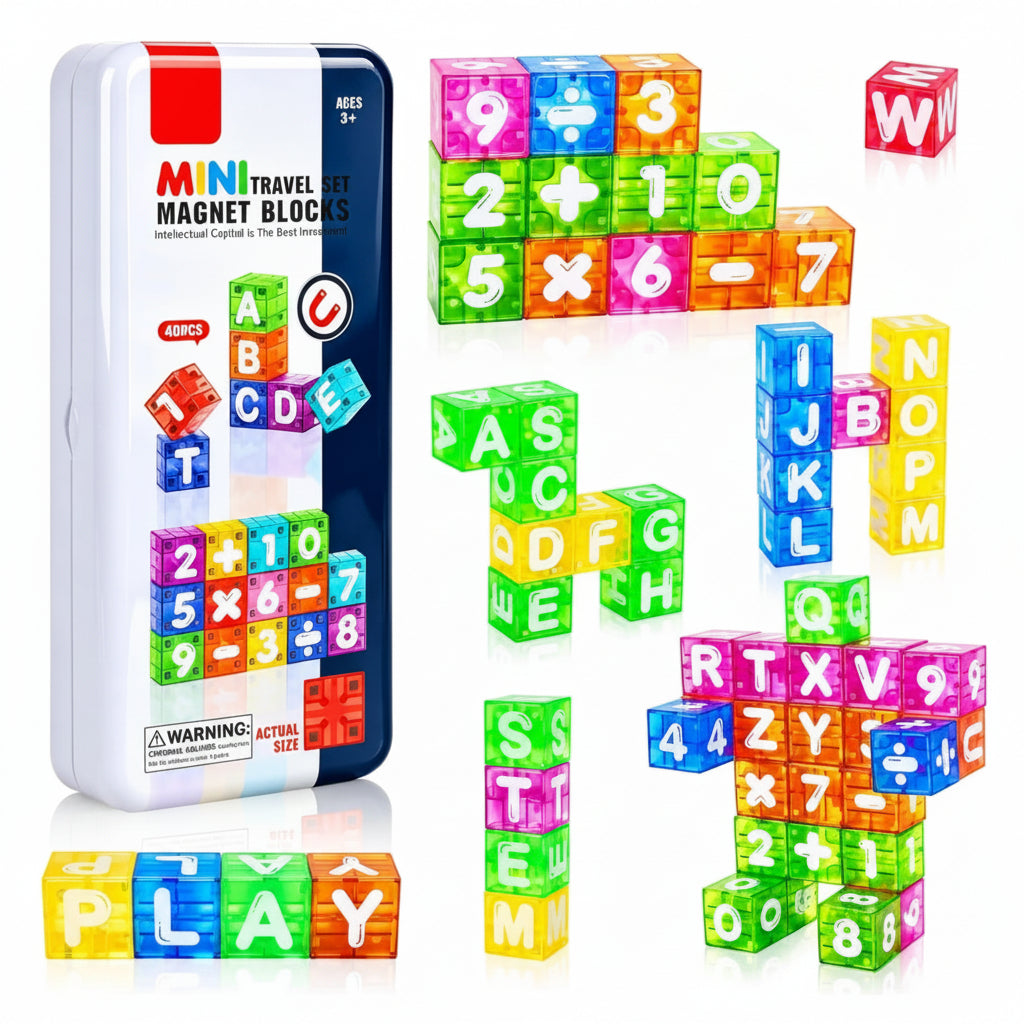 LearnCube – Educativi e interattivi – Cubi magnetici con lettere e simboli matematici