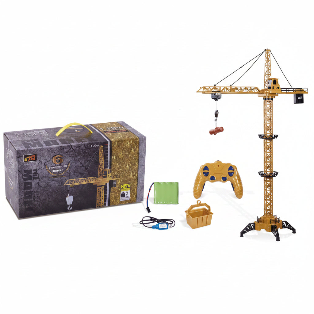 CranePro – Interattivo e realistico – Giocattolo: gru a torre telecomandata