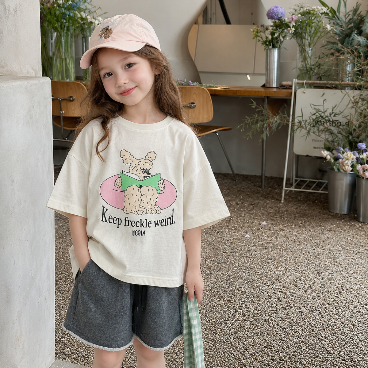 SunnyKids – Comoda e carina – Maglietta oversize con stampa cartoon