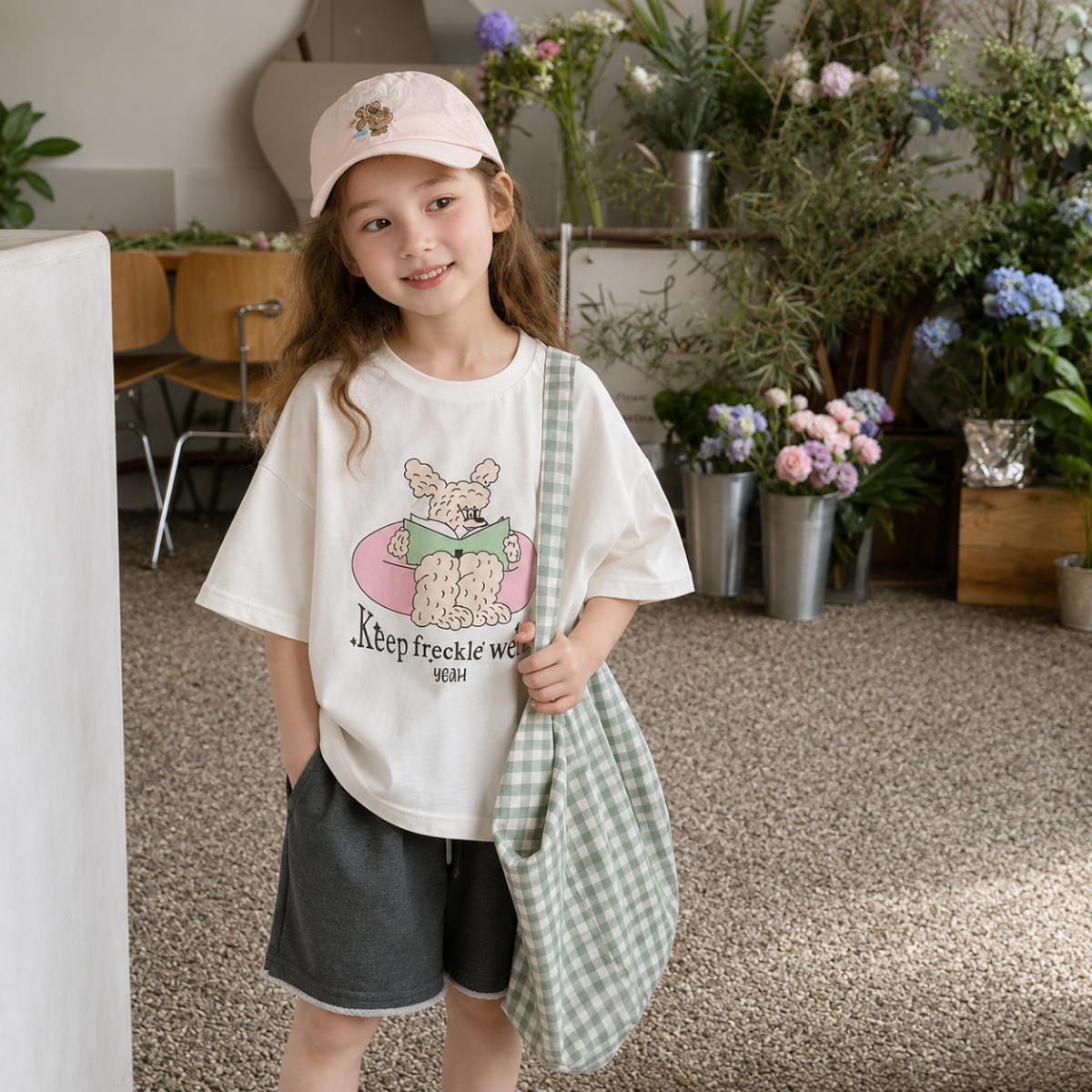 SunnyKids – Comoda e carina – Maglietta oversize con stampa cartoon
