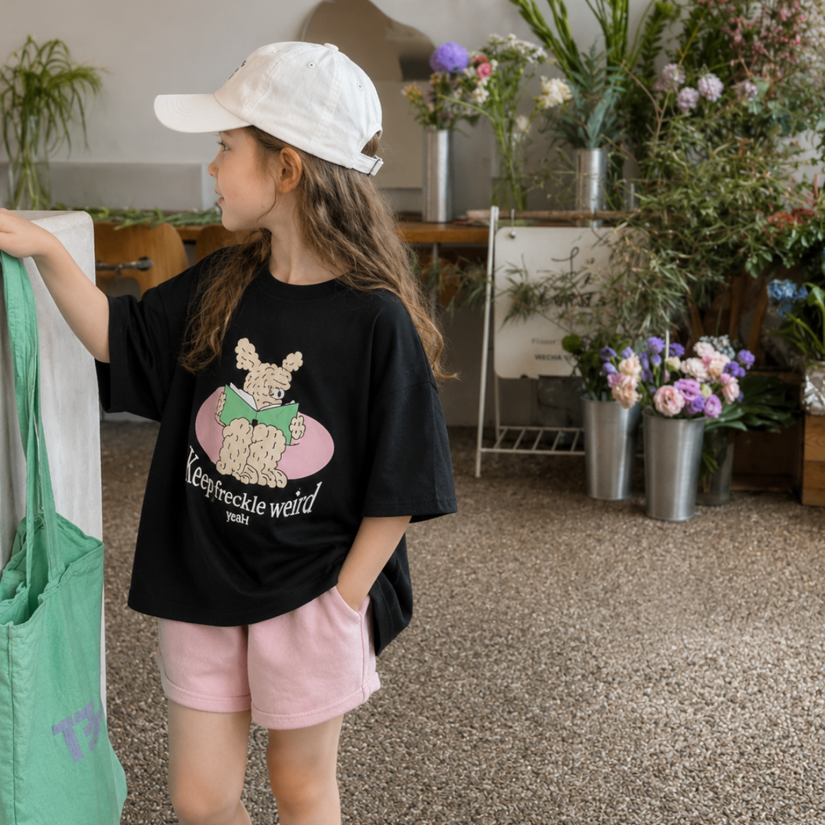 SunnyKids – Comoda e carina – Maglietta oversize con stampa cartoon