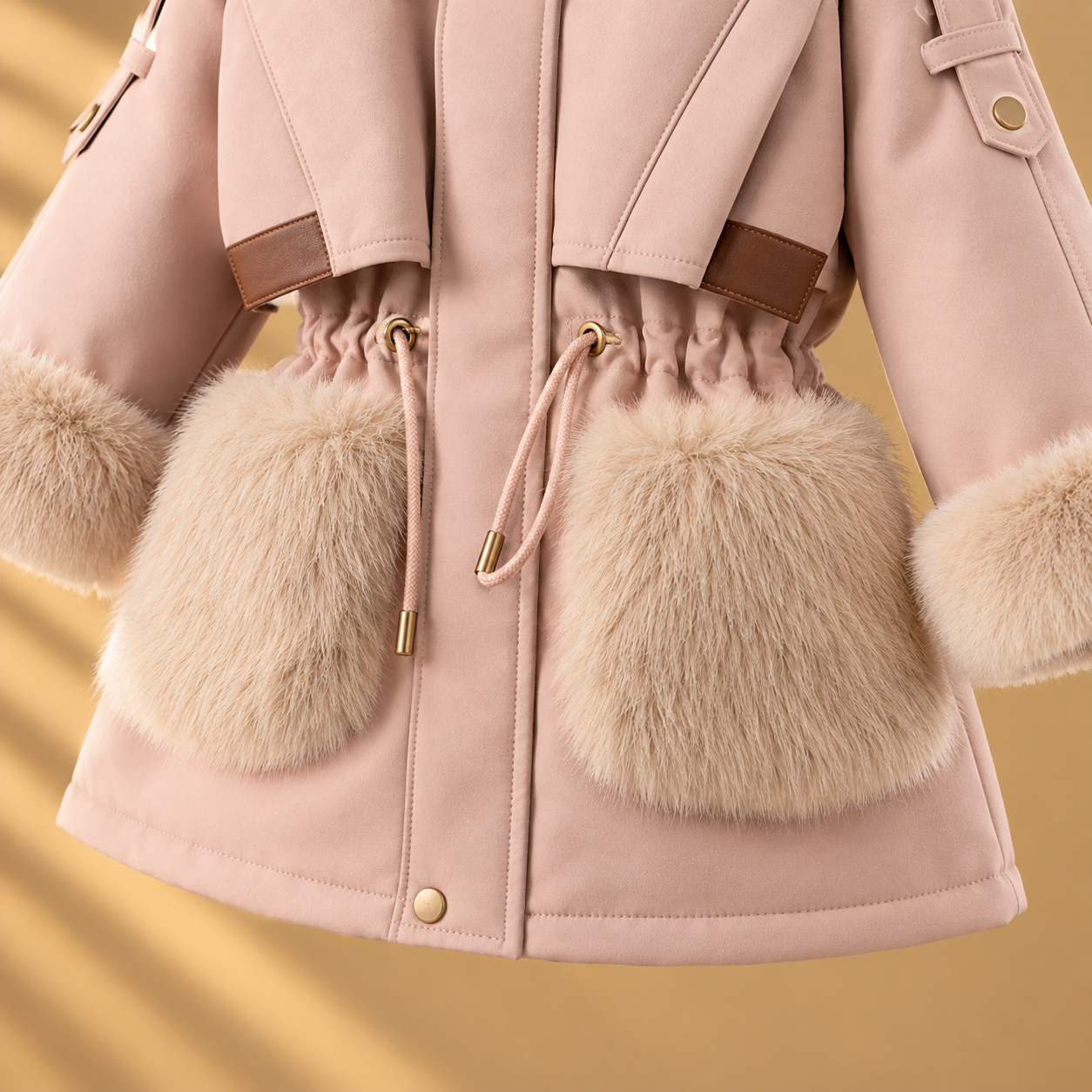 CozyParka – Caldo e morbido – Cappotto invernale da bambina con collo in peluche