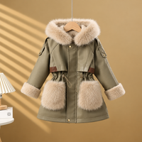 Thumbnail for CozyParka – Caldo e morbido – Cappotto invernale da bambina con collo in peluche