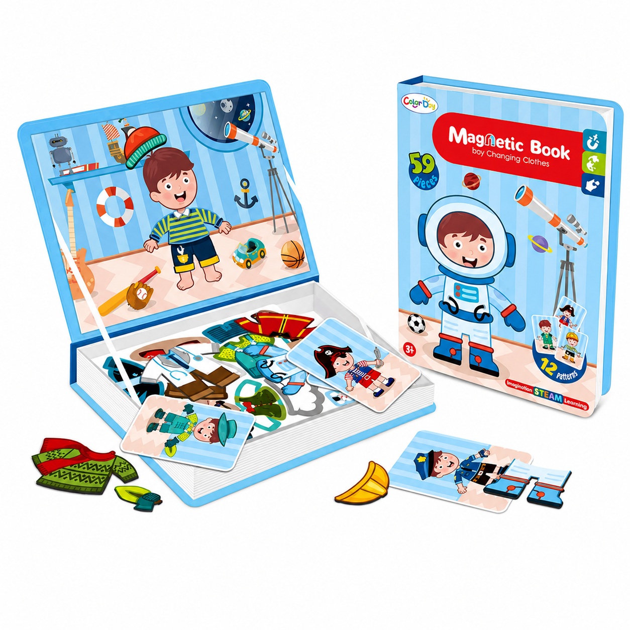 MagniPlay – Educativo e creativo – Libro di puzzle magnetici
