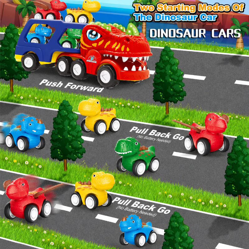 DinoDrive – Creativo e avventuroso – Set da gioco con camion 5 in 1