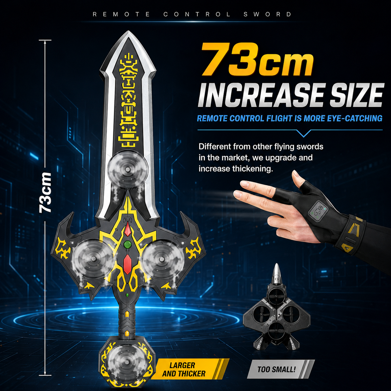 AirBlade – Divertente e interattivo – Giocattolo volante telecomandato con design a forma di spada