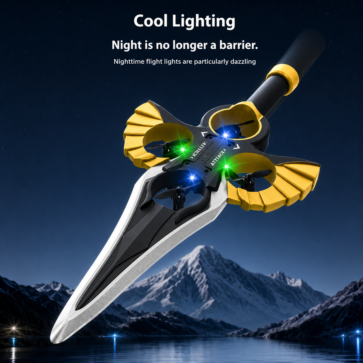AirBlade – Divertente e interattivo – Giocattolo volante telecomandato con design a forma di spada
