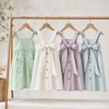 BloomGrace – Carina e comoda – Abito da bambina con fiocco e spalline regolabili
