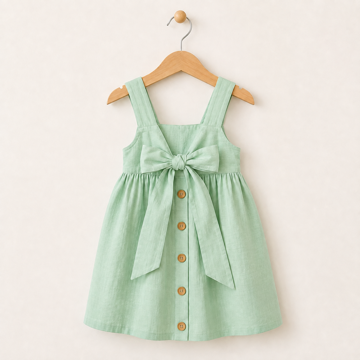 BloomGrace – Carina e comoda – Abito da bambina con fiocco e spalline regolabili