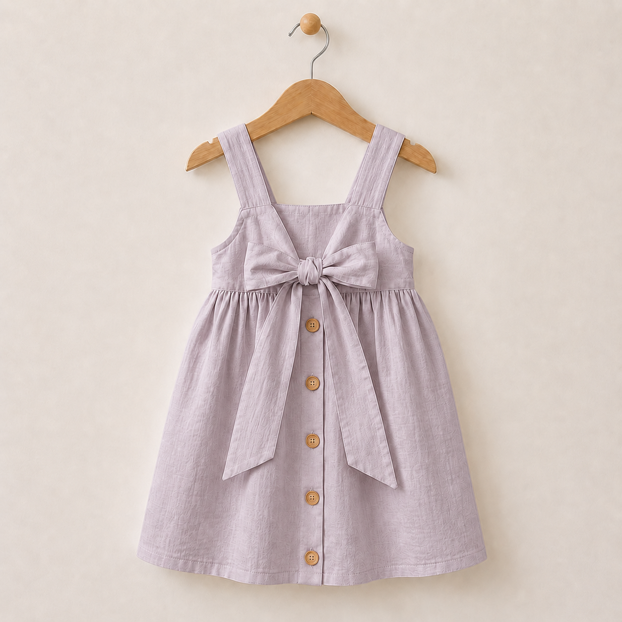 BloomGrace – Carina e comoda – Abito da bambina con fiocco e spalline regolabili