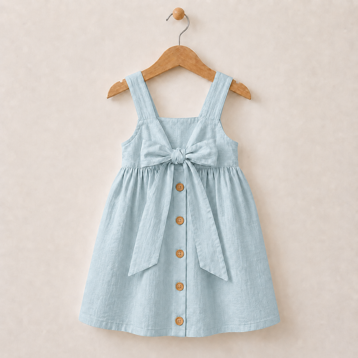 BloomGrace – Carina e comoda – Abito da bambina con fiocco e spalline regolabili