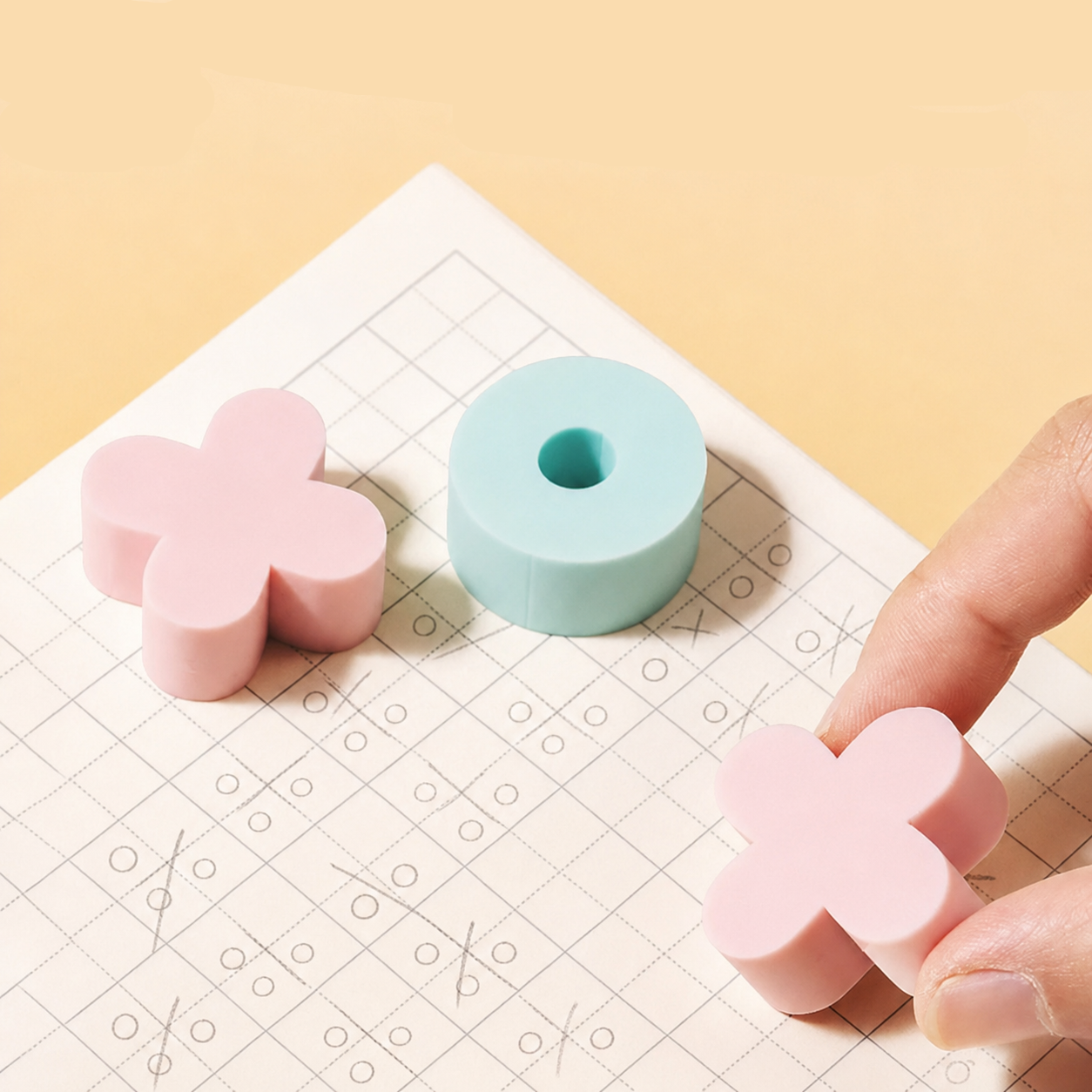 TicFun – Carino e pratico – Set di gomme da cancellare “Burro, formaggio e uova”