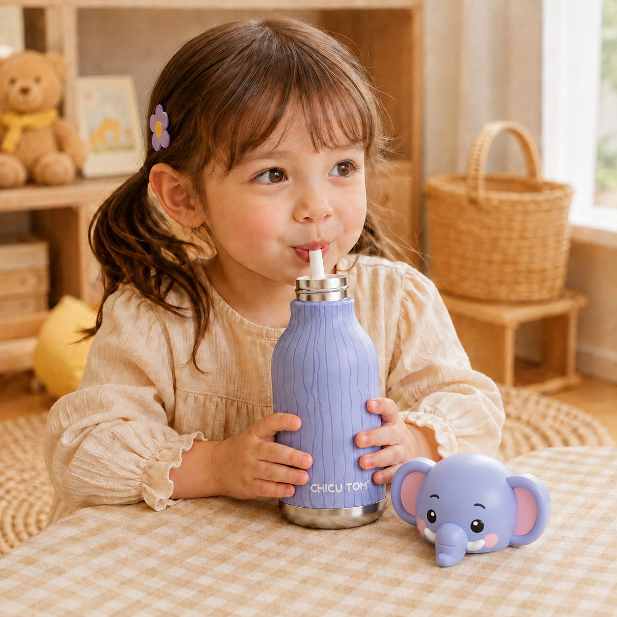AnimalSip – Carino e pratico – Borraccia termica in acciaio inossidabile per bambini con stampa di animaletti