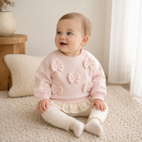 Thumbnail for LittleAngel – Morbido ed elegante – Set per neonati con maglione e pantaloni elasticizzati