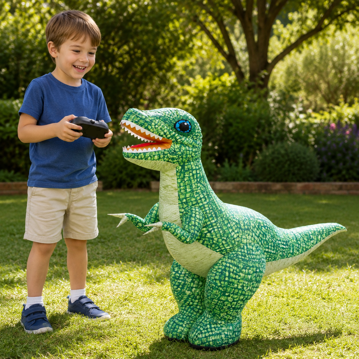 MegaDino – Avventuroso e interattivo – Dinosauro gonfiabile telecomandato