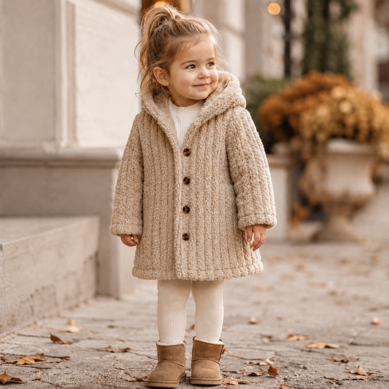 Mini Fashion™ - Cappotto con fodera interna in morbido pile - Cappotto per bambine