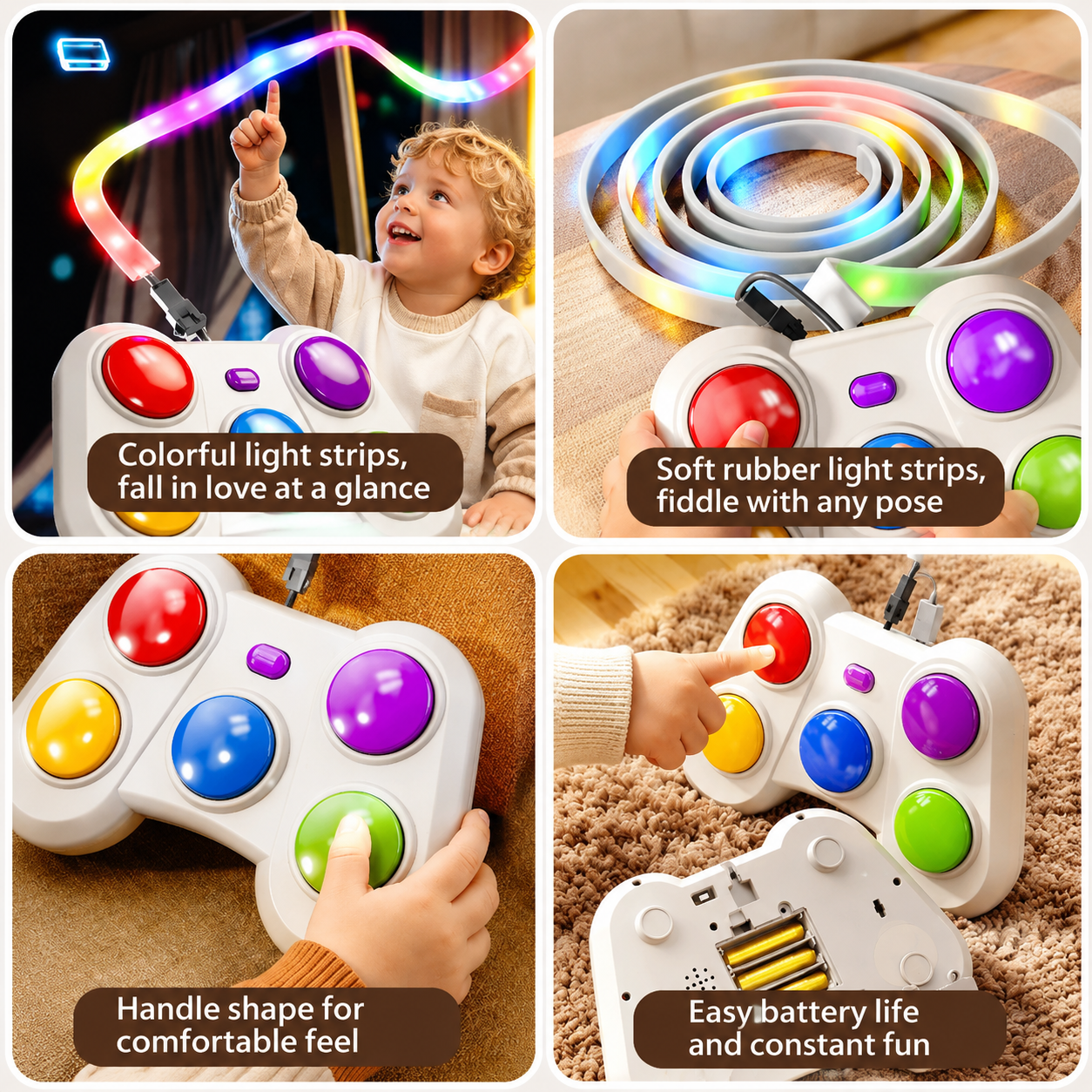 ColorRush – Divertente e stimolante – Gioco di reazione luminoso con pulsanti colorati