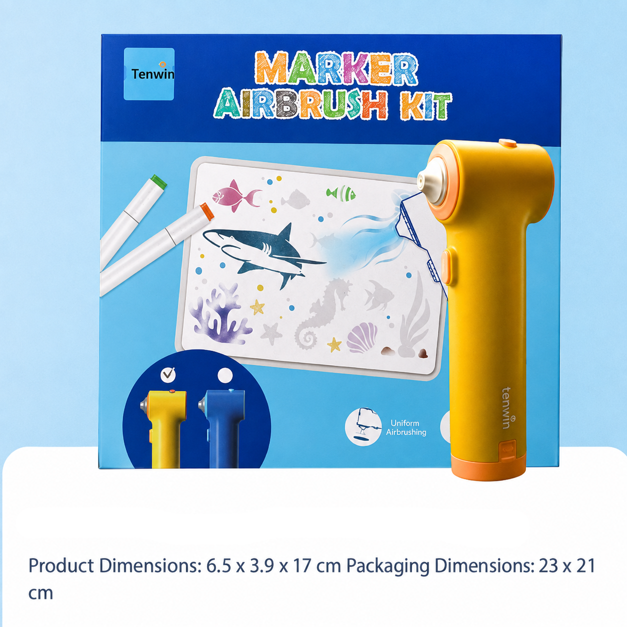 PaintBuddy – Creativo ed educativo – Set da disegno portatile con aerografo
