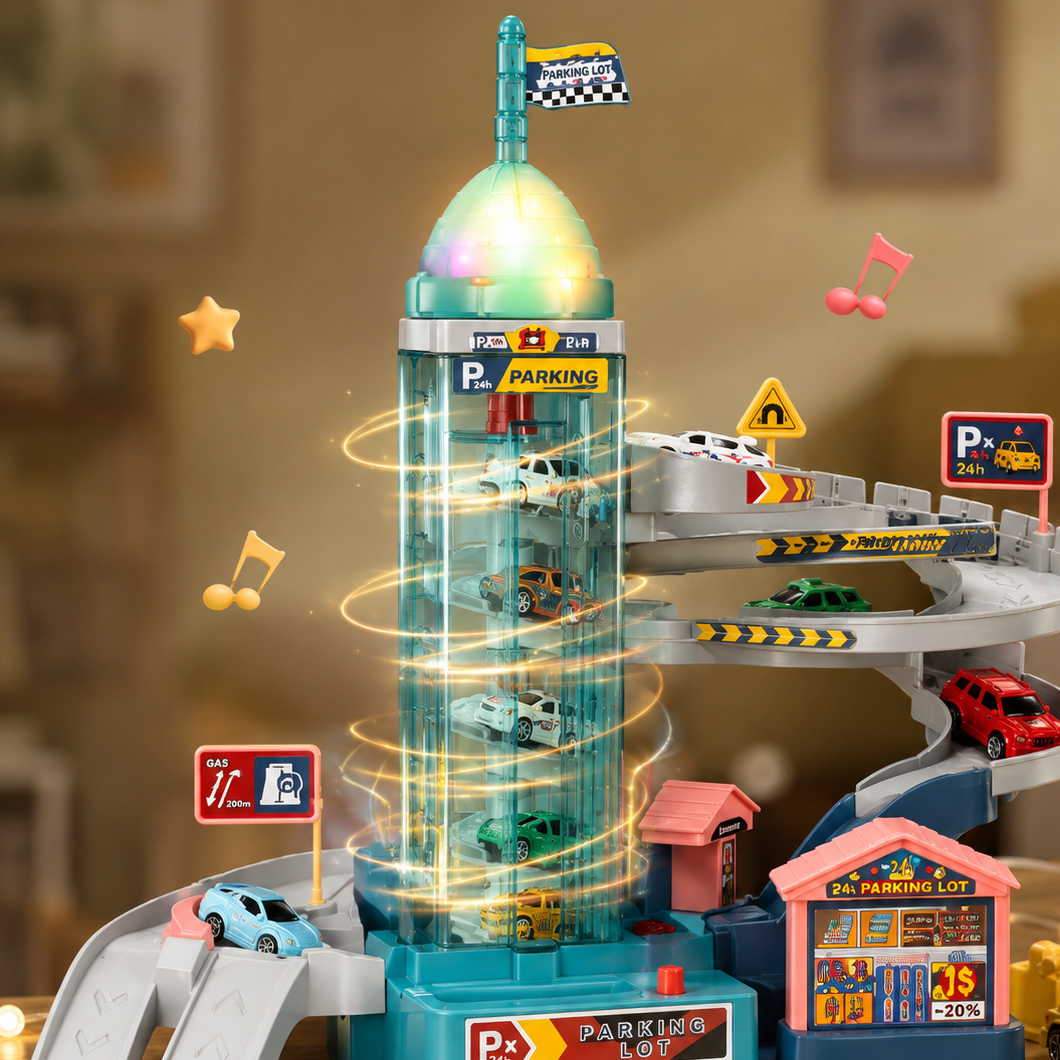 AutoWorld – Educativo e interattivo – Set da gioco “Parcheggio elettrico”