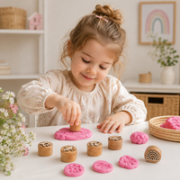 Thumbnail for WoodStamp – Montessori & Creatività – 6 timbri in legno per plastilina