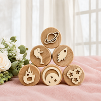 Thumbnail for WoodStamp – Montessori & Creatività – 6 timbri in legno per plastilina