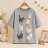 CatFun – Casual e giocoso – Maglietta oversize con stampa gatti