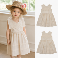 Thumbnail for Sleeveless Dress – Elegante e comoda – Abito con collo in pizzo