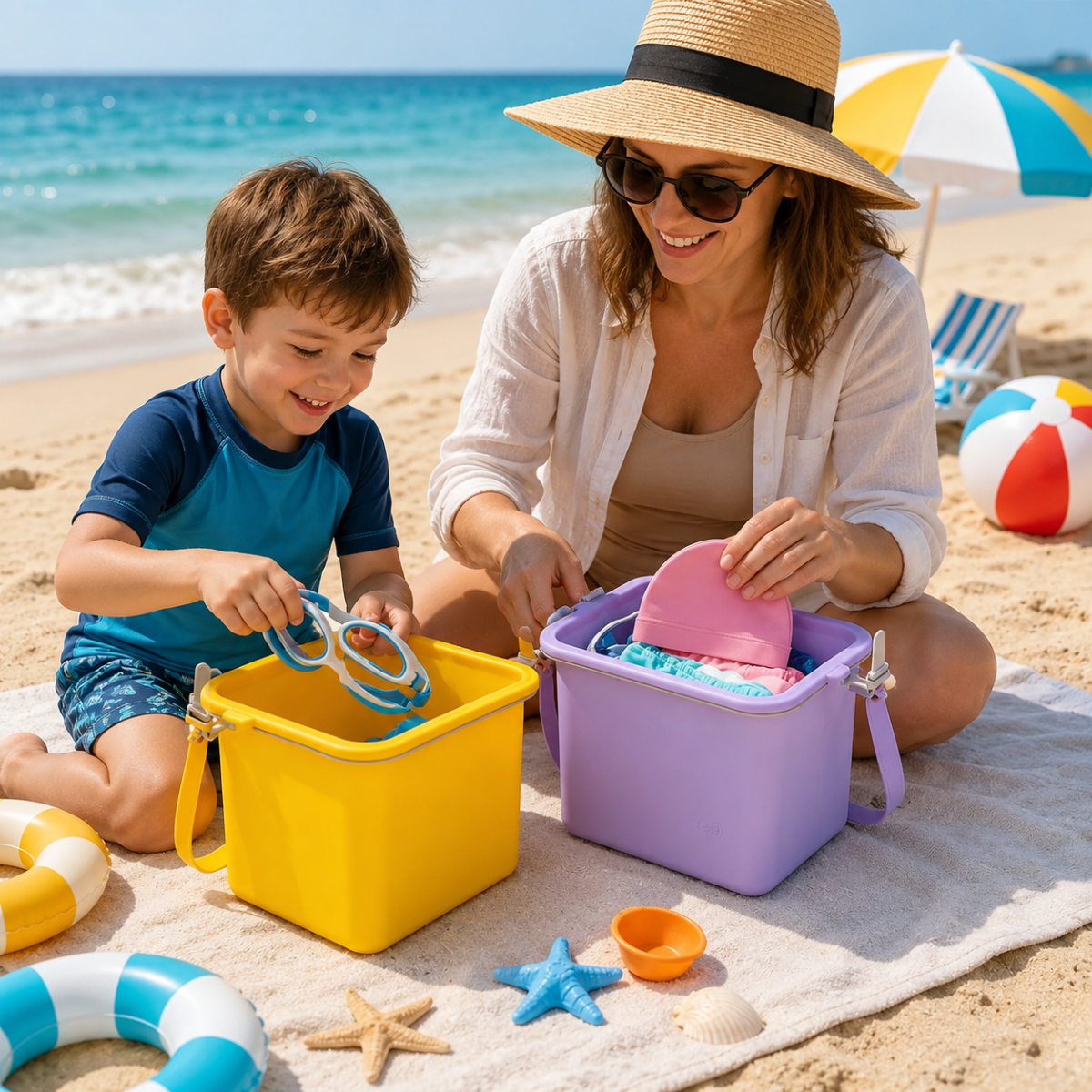 SeaBag – Divertimento in acqua e praticità – Borsa a tracolla grande in silicone impermeabile