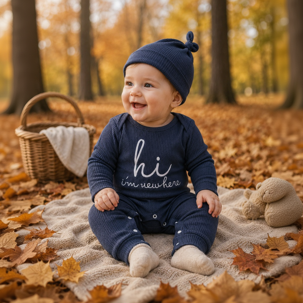 CuddleBaby – Ciao, sono nuova qui – Set composto da tutina per neonati e berretto