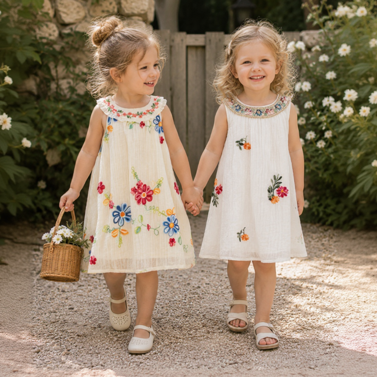 MiniFlora – Leggero e grazioso – Abito ricamato per bambine