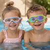 AquaVision – Protezione antiappannamento e anti-UV regolabile – Occhialini da nuoto in silicone con tappi per le orecchie