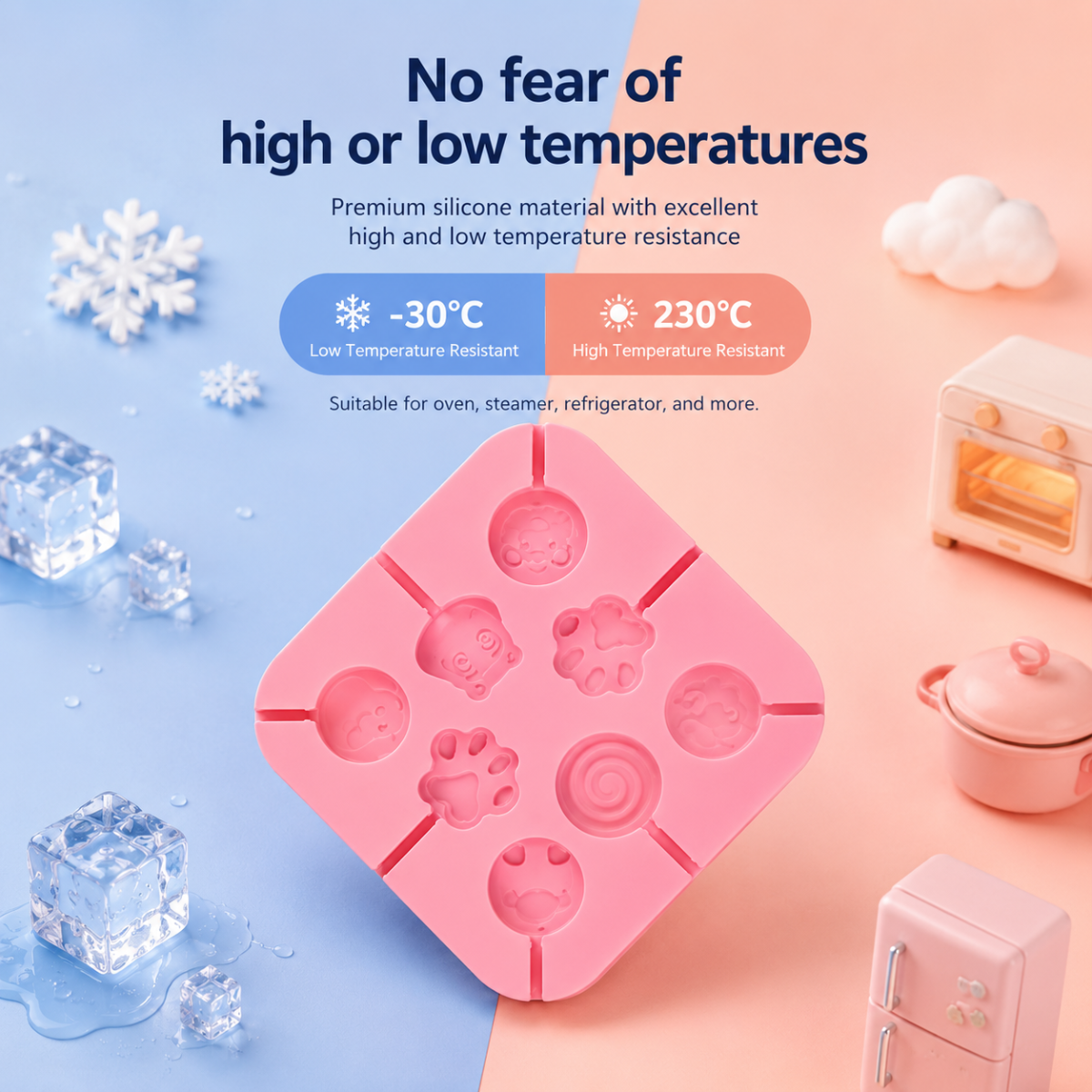 SweetPop – Dolcetti consapevoli – Set di stampi in silicone per lecca-lecca
