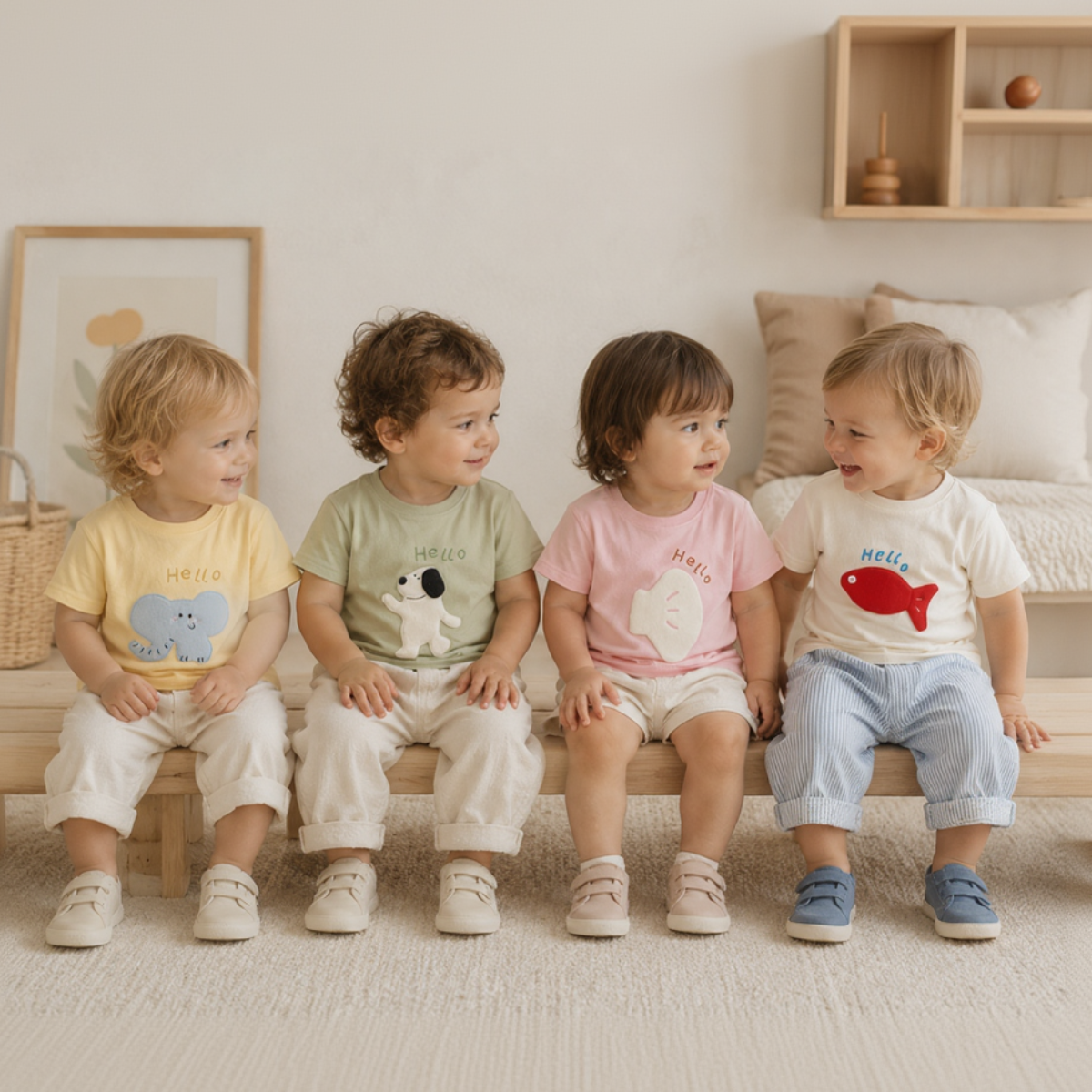 LittlePatch – Cartoni animati e divertimento  – Maglietta per bambini con toppe a tema cartoni animati