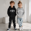 MiniUrban – Accogliente ed elegante – Maglione con cappuccio e stampa Los Angeles/New York