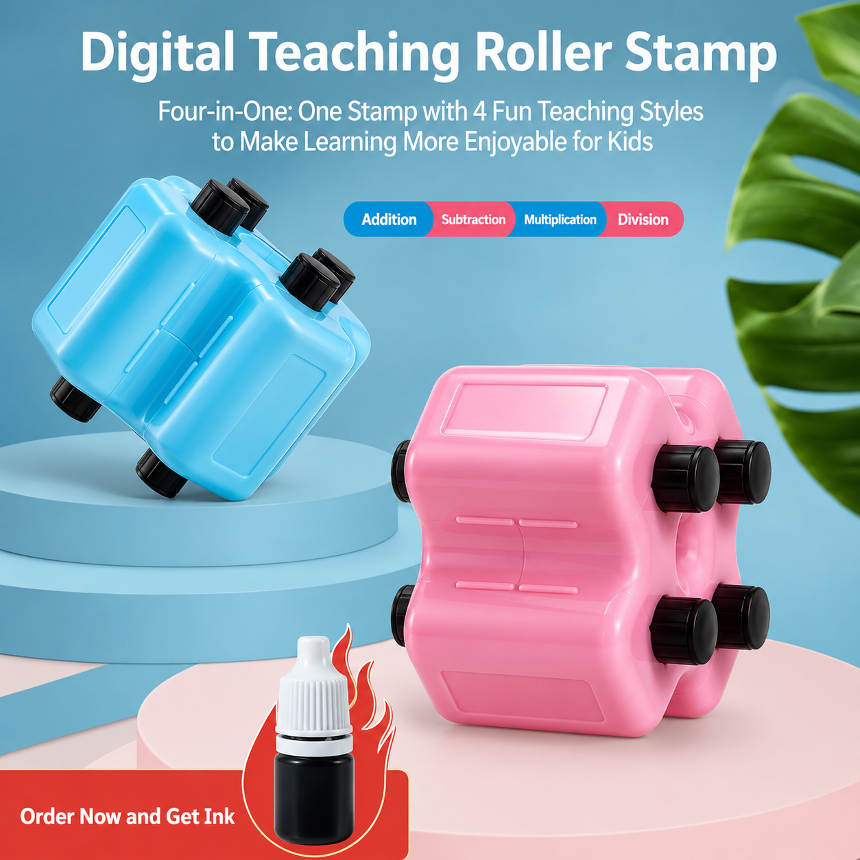 MathRoll – Esercitazioni e preparazione alla scuola – Set 4 in 1 RekenRoller