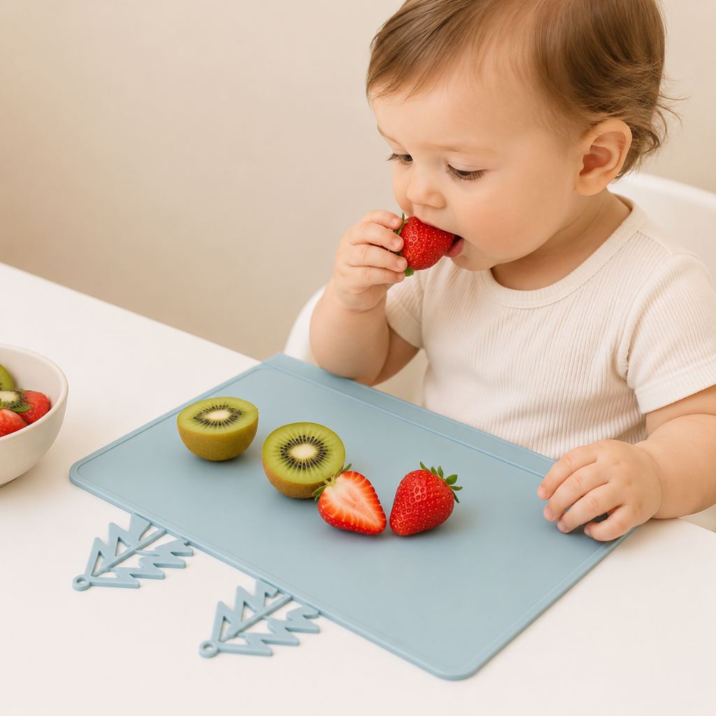 BabySafe – Pratico e igienico – Tovaglietta in silicone con bordo rialzato