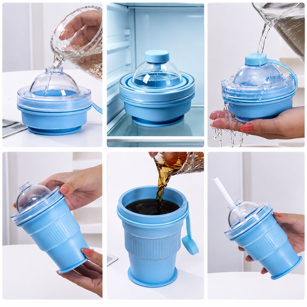 FlexiCup – Pratico e portatile – Bicchierino pieghevole in silicone