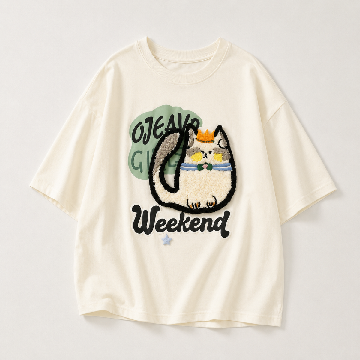 FunPaws – Divertente ed elegante – T-shirt oversize con stampa di gatti