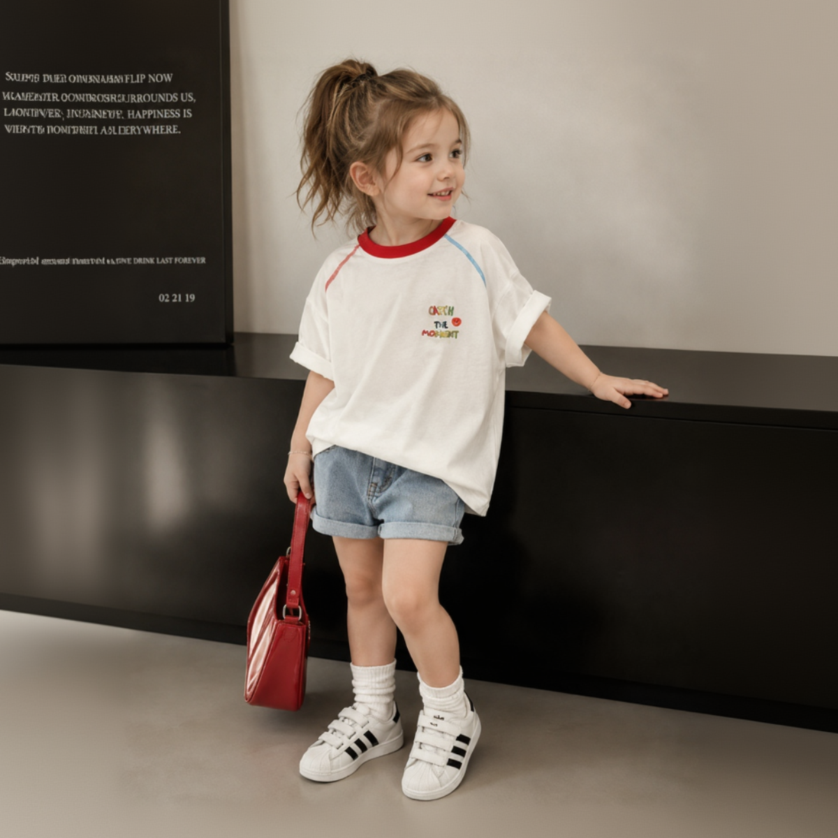 LittleVibe – Divertimento e creatività – Maglietta oversize con illustrazione colorata