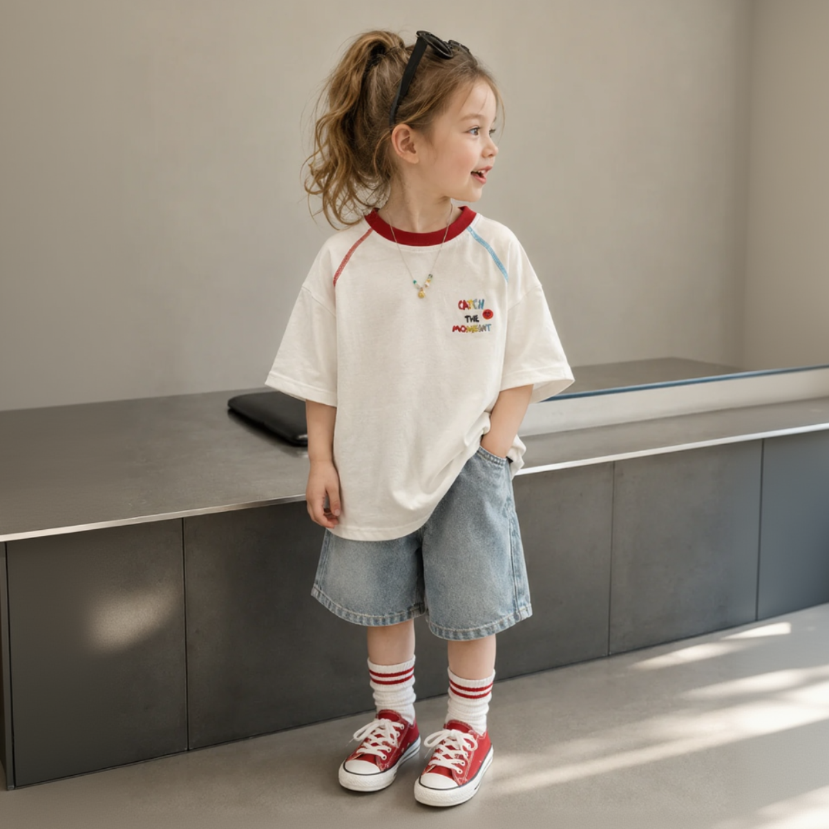 LittleVibe – Divertimento e creatività – Maglietta oversize con illustrazione colorata