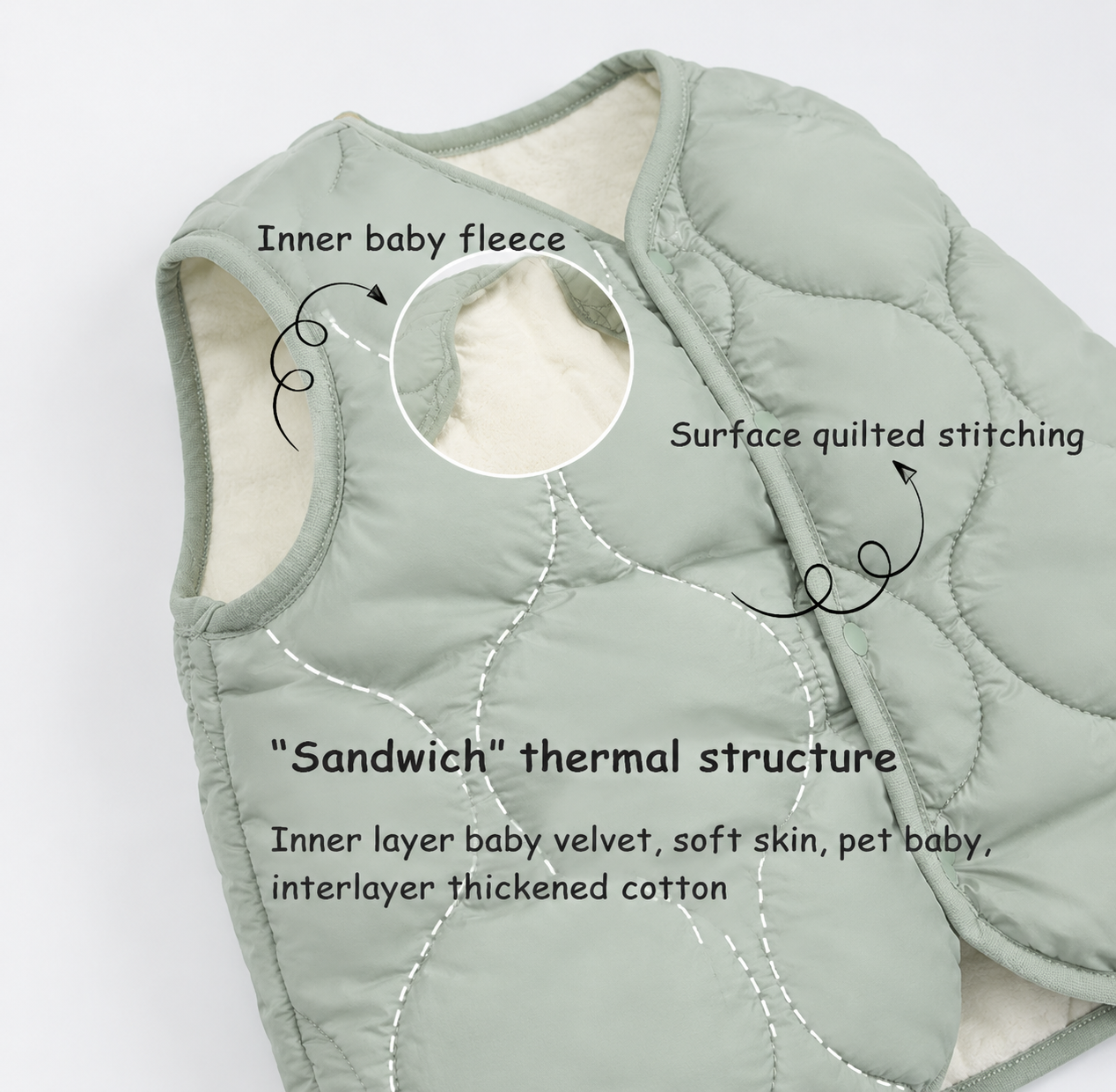 Mini Fashion™ - Eleganza unisex - Giubbotto smanicato per bambini