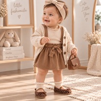Thumbnail for TinyStyle – Carine ed eleganti – Scarpine da neonato per bambine con stampa leopardata