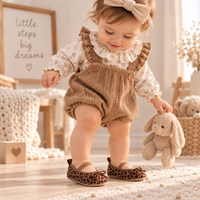 Thumbnail for TinyStyle – Carine ed eleganti – Scarpine da neonato per bambine con stampa leopardata