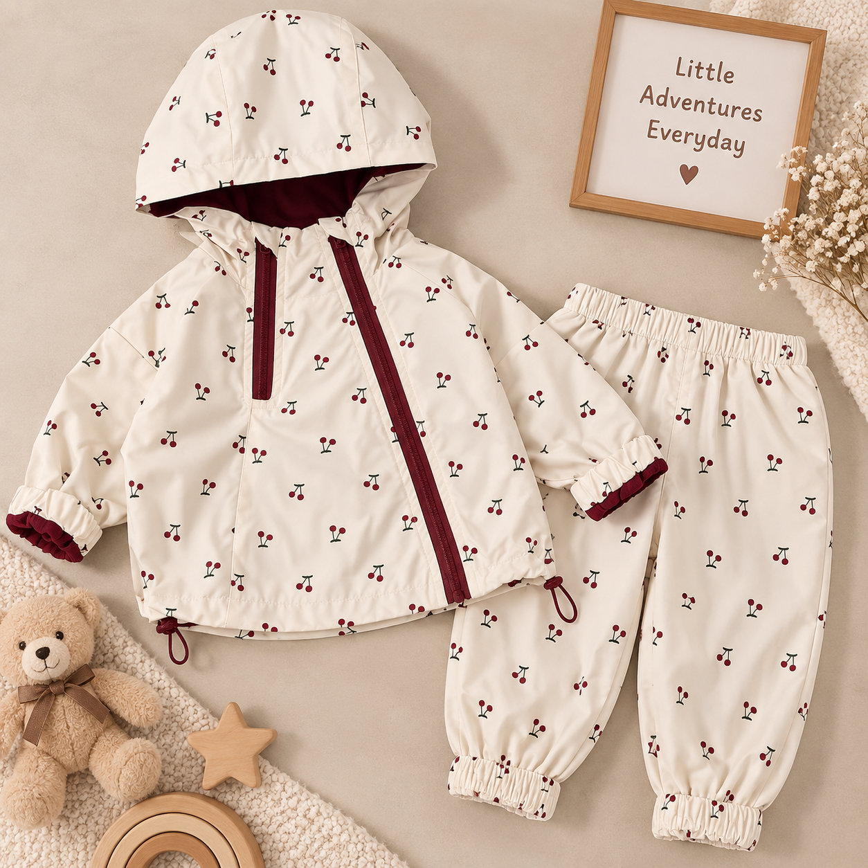 SoftBreeze – Antivento e comodo – Set da bambino composto da giacca e pantaloni