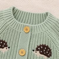 Thumbnail for CozyHedge – Morbido e caldo – Tutina per neonati lavorata a maglia con stampa a riccio